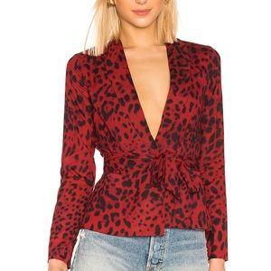 Desiray Satin Blazer in Red Leopard
superdown